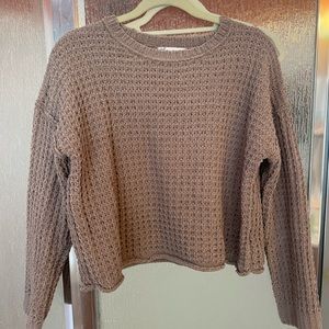 Pink Rose Cropped Sweater